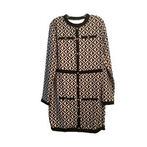 Geometric Black and White Women's Dress
